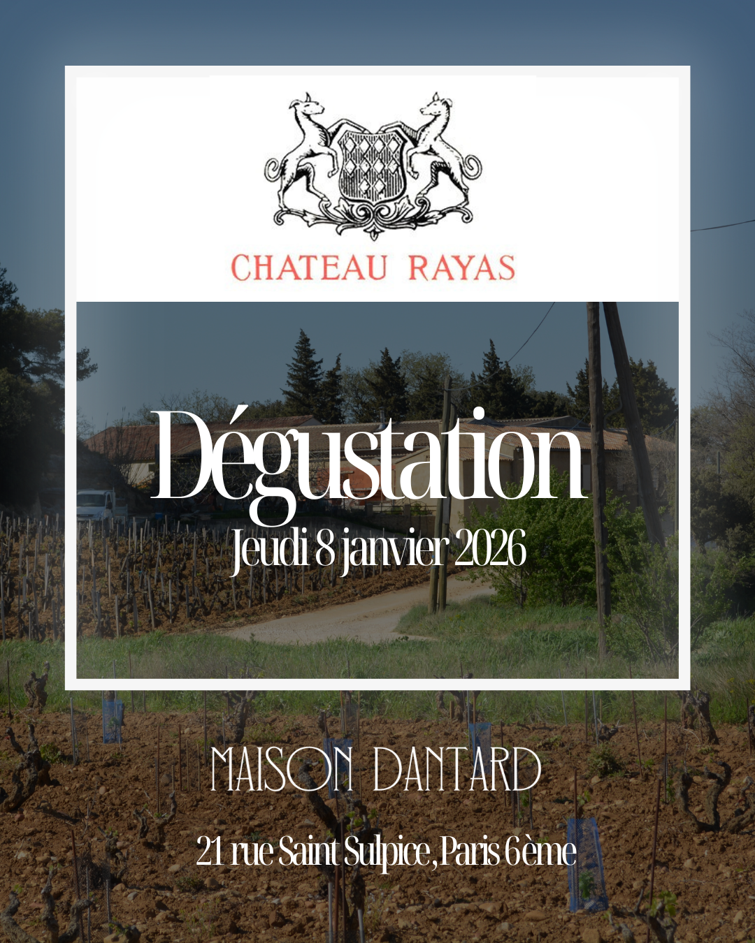Pré-réservation : Dégustation "Les vins d’Emmanuel Reynaud"