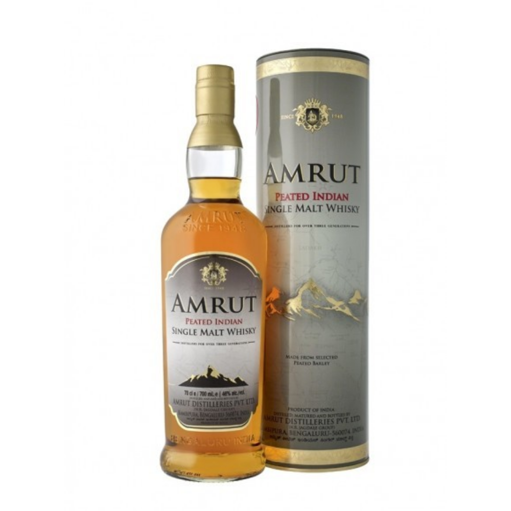 amrut peated indian single malt whisky indien tourbé, alliant tradition et modernité.