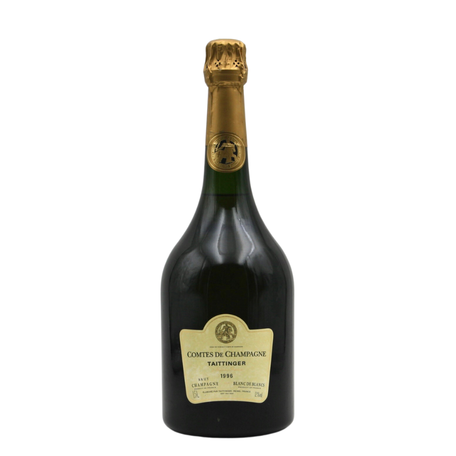 Taittinger Comtes de Champagne 1996 – une cuvée légendaire 100% Chardonnay, mêlant finesse, tension minérale et nuances toastées