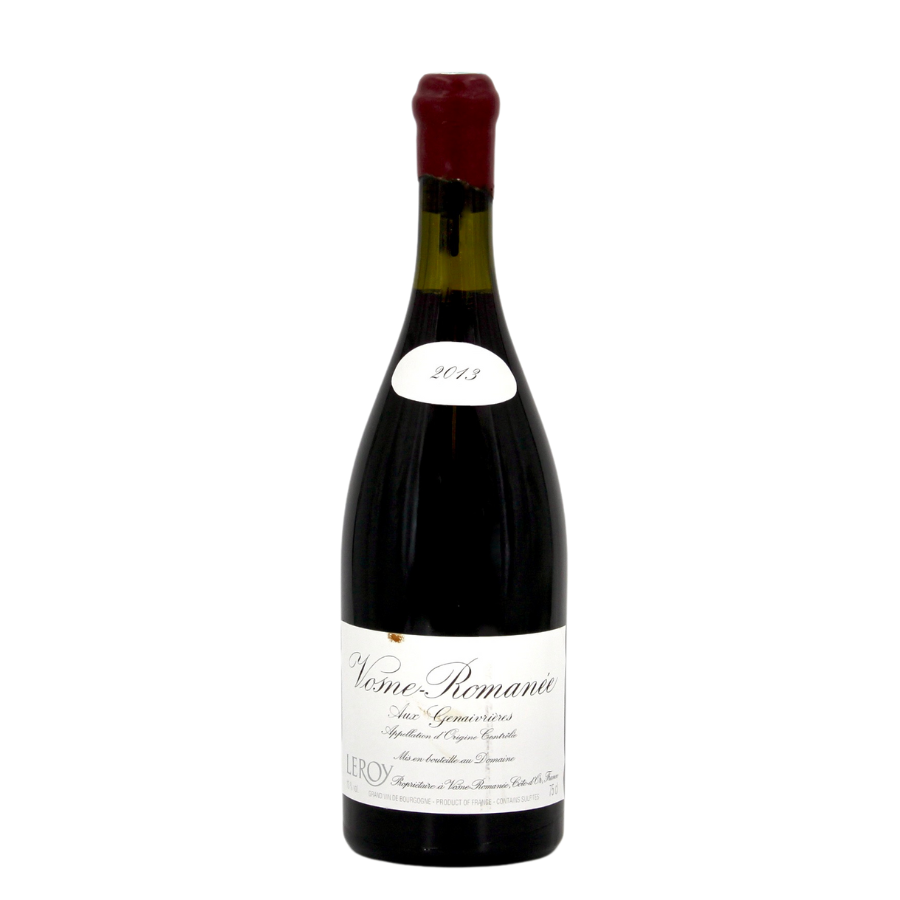 Leroy Vosne-Romanée Aux Genavières 2013 – un rouge velouté et profond, entre fruits rouges croquants et épices douces.