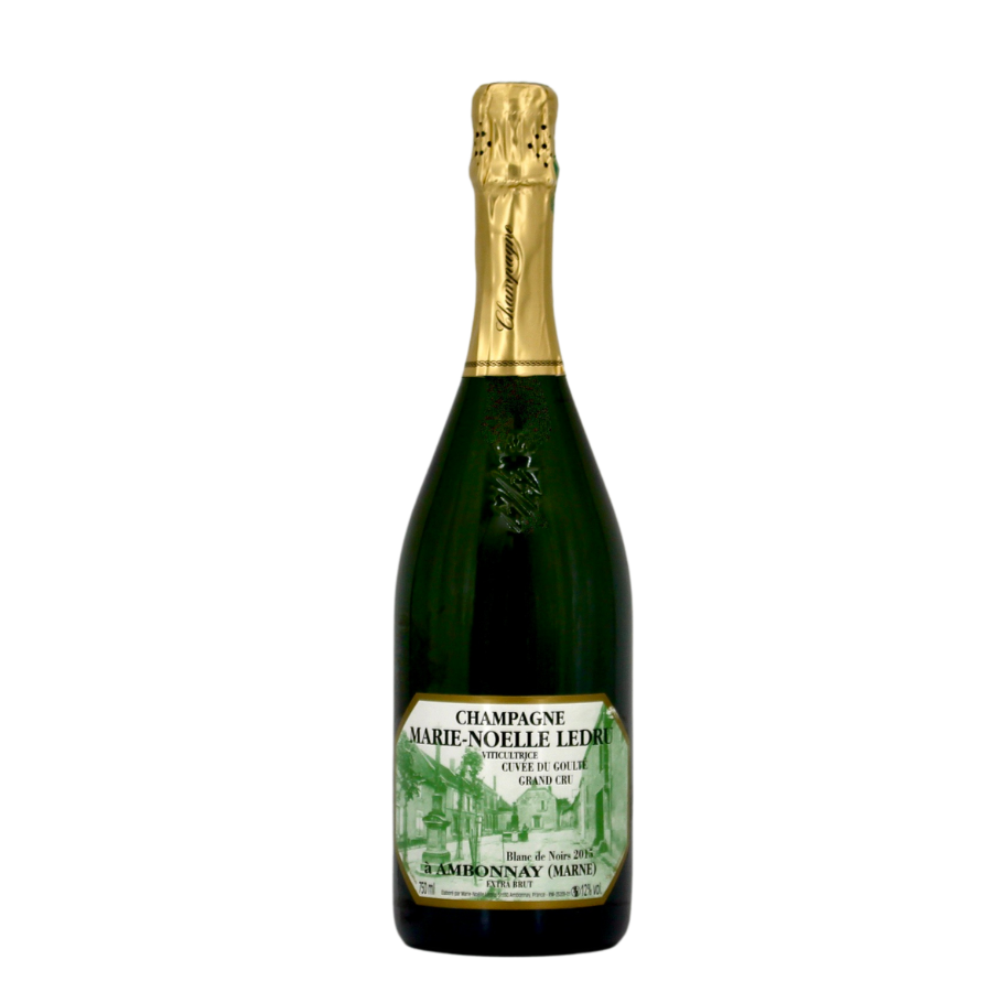 Champagne Marie-Noëlle Ledru Cuvée du Goulte Blanc de Noirs Grand Cru – un 100% Pinot Noir riche, gourmand et parfaitement équilibré