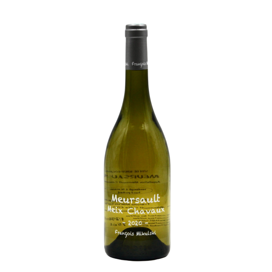 Domaine François Mikulski Meix Chavaux 2020 – un Chardonnay précis et ciselé, avec une belle tension minérale et des notes d’amande grillée.