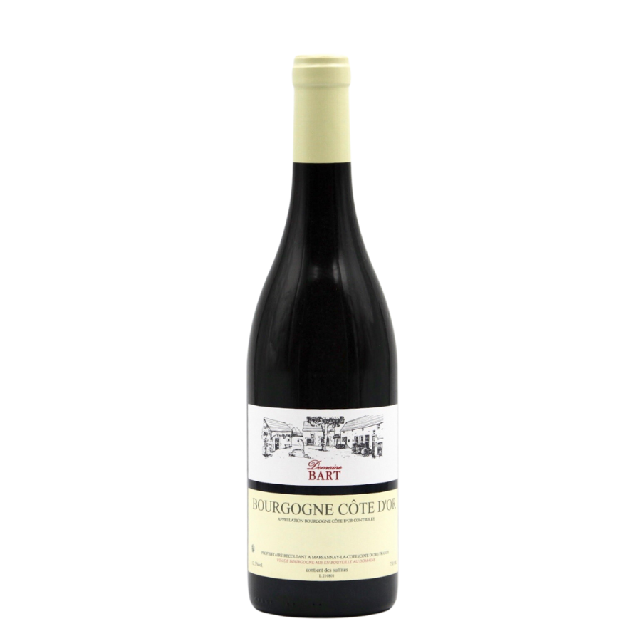 Domaine Bart cote d'or – un Pinot Noir accessible et charmeur, aux arômes de petits fruits rouges croquants et une belle tension en bouche.