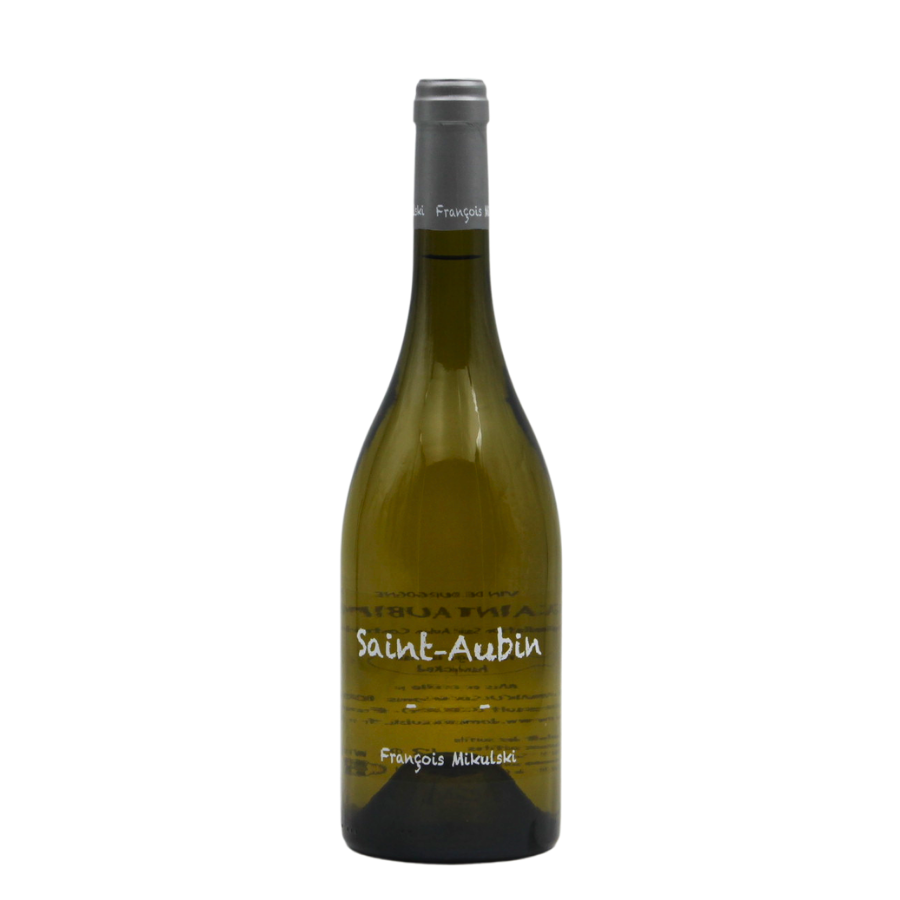 Domaine François Mikulski Saint-Aubin 2022 – un blanc précis et tendu, marqué par des notes d’agrumes frais, de fleurs blanches et une belle minéralité.