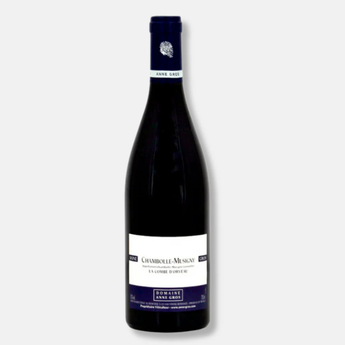 Bouteille de Chambolle-Musigny, La Combe d'Orveau, du Domaine Anne Gros, un Pinot Noir d’exception à la texture veloutée et aux arômes délicat