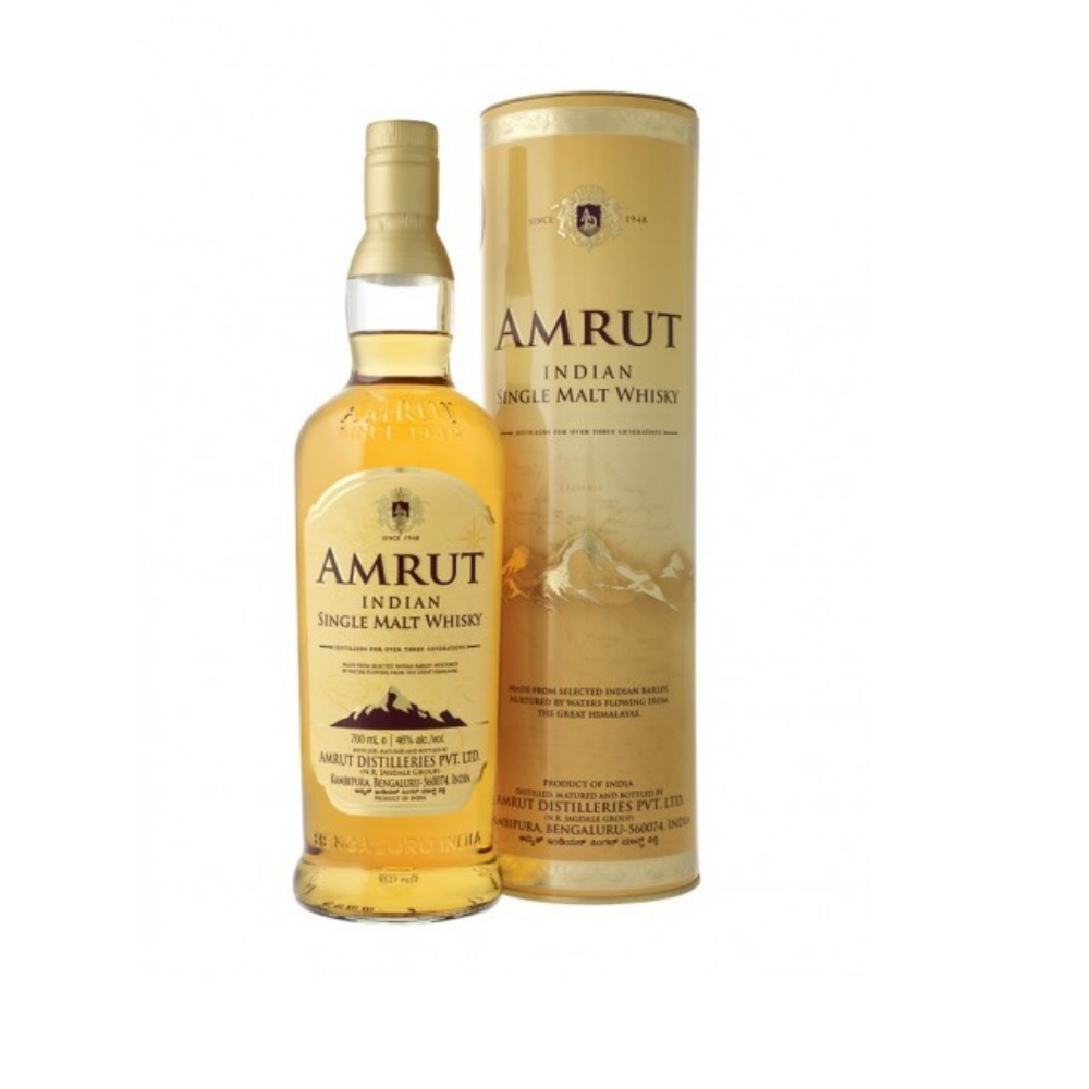 Découvrez Amrut Indian Single Malt, un whisky emblématique de l’Inde, élaboré à partir d’orge himalayenne et vieilli sous climat tropical. Un single malt intense aux notes fruitées et épicées.