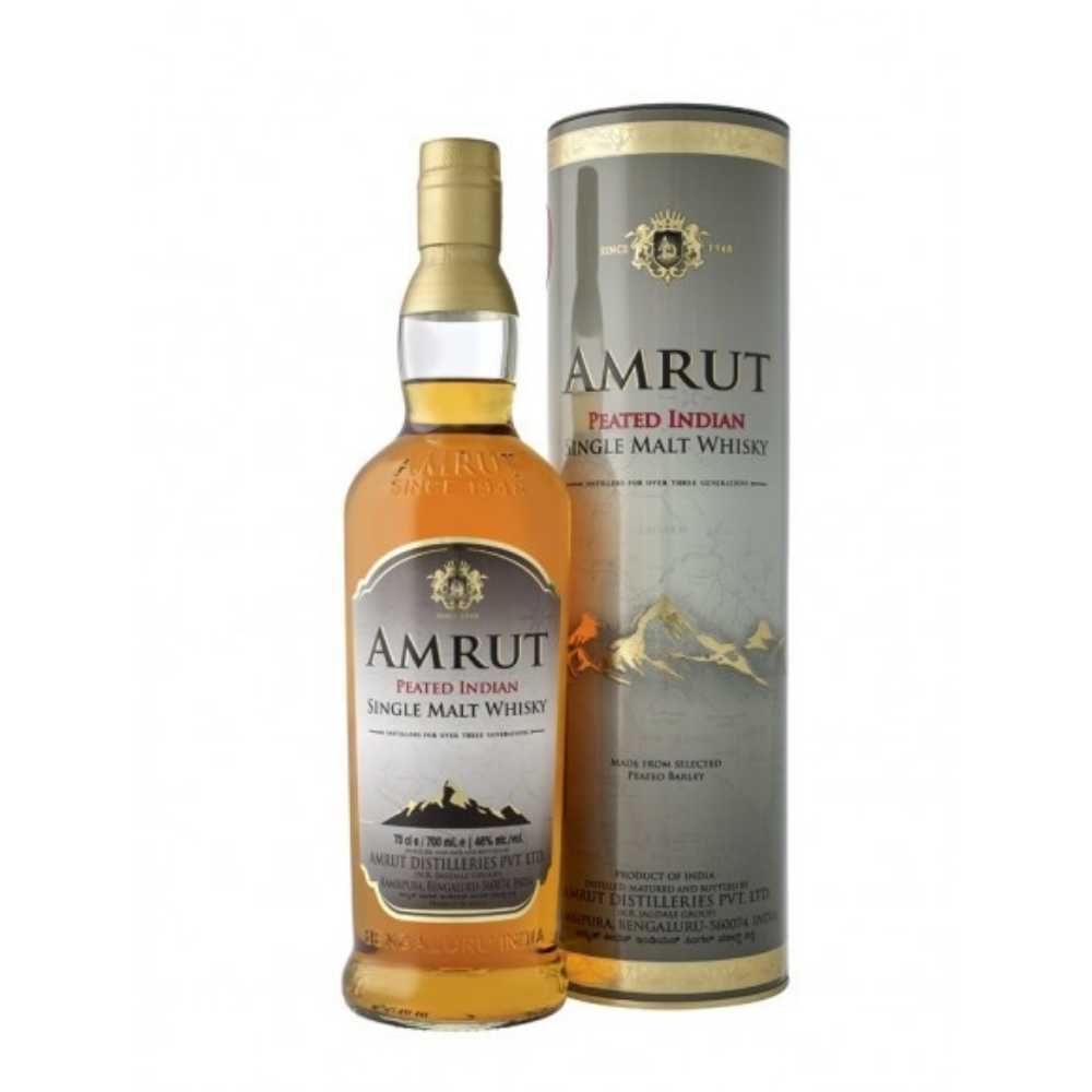 amrut peated indian single malt whisky indien tourbé, alliant tradition et modernité.

