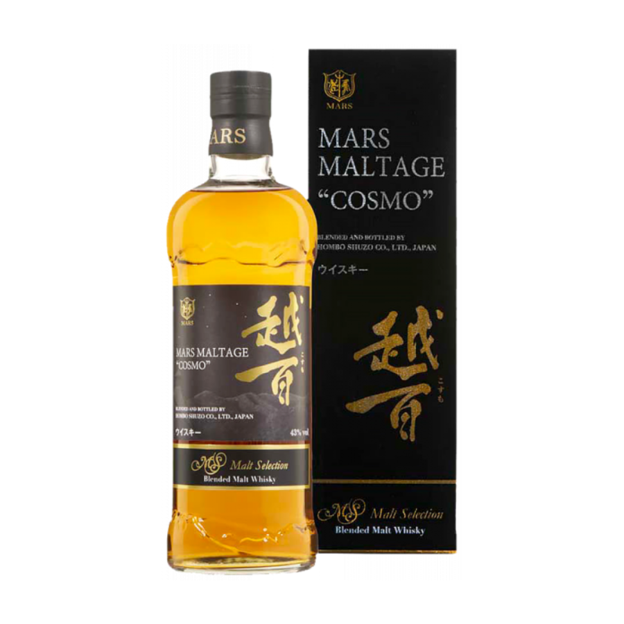 Cosmo Whisky Mars 70cl - Whisky japonais équilibré, aux notes de fruits mûrs et de vanille