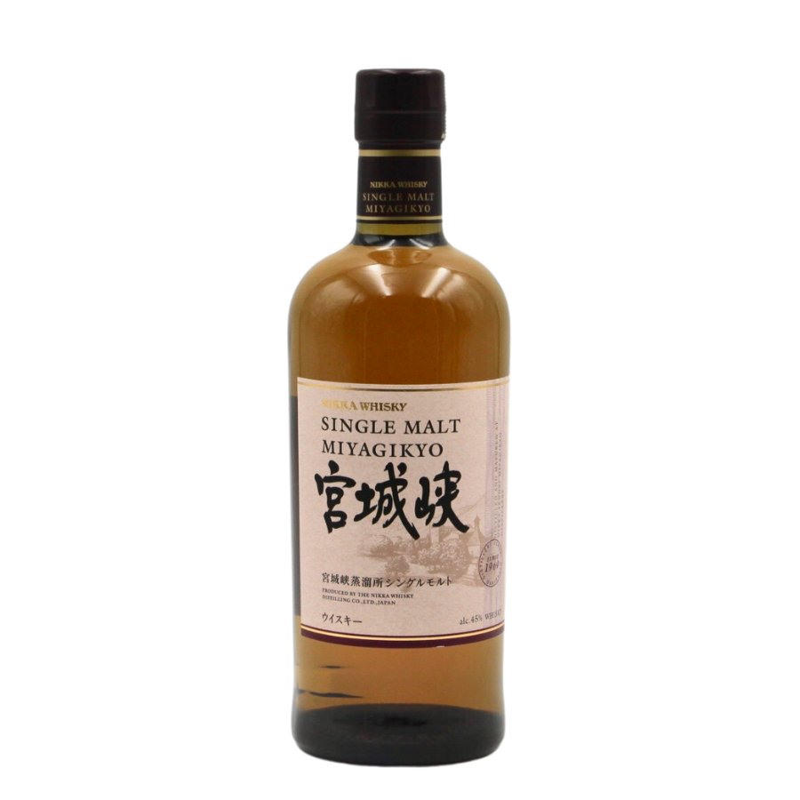 Nikka Miyagikyo Single Malt 70cl - Whisky japonais raffiné aux notes florales, fruitées et légèrement tourbées.