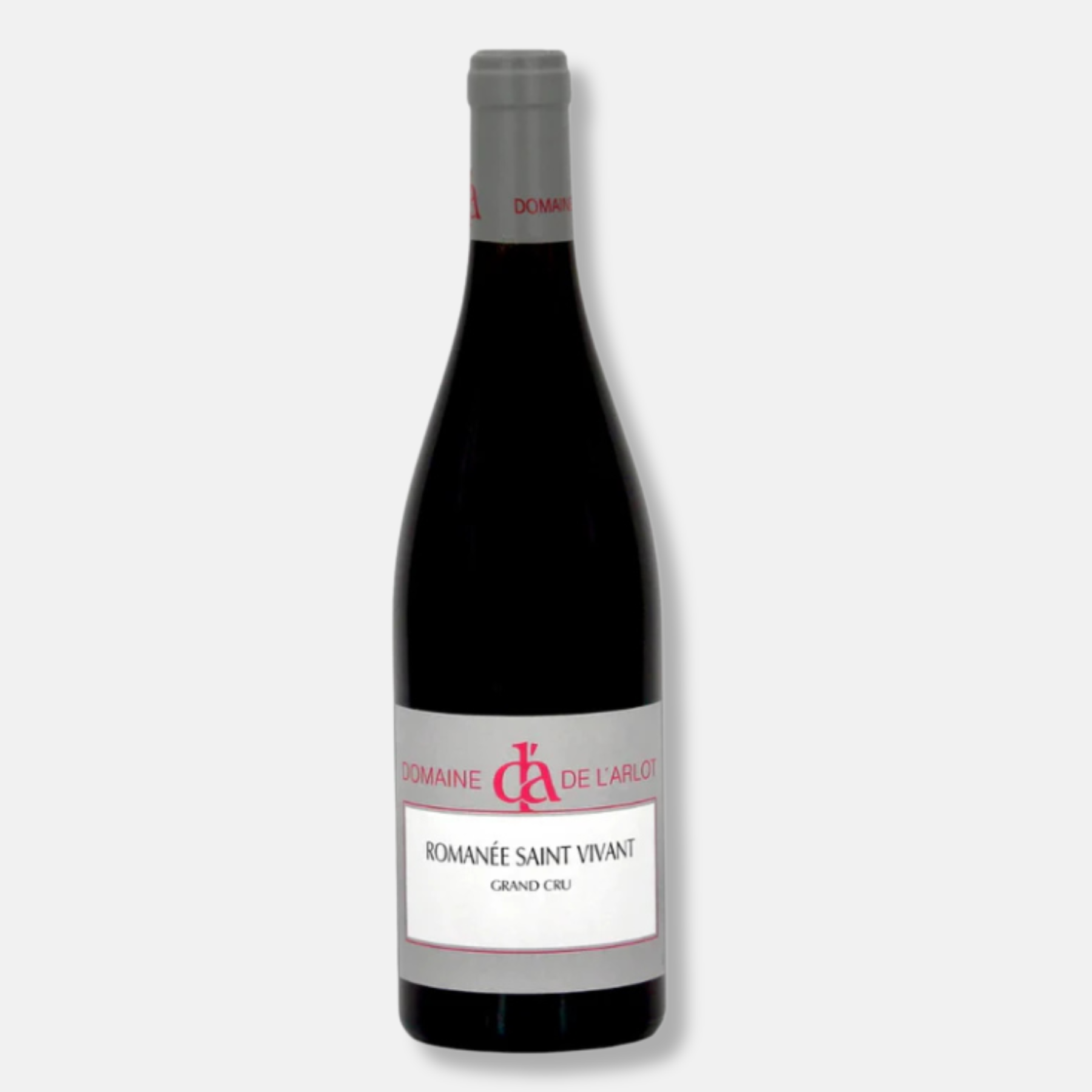 Bouteille de Romanée Saint-Vivant Grand Cru du Domaine de l'Arlot, un Pinot Noir d’exception aux arômes de fruits noirs et d’épices