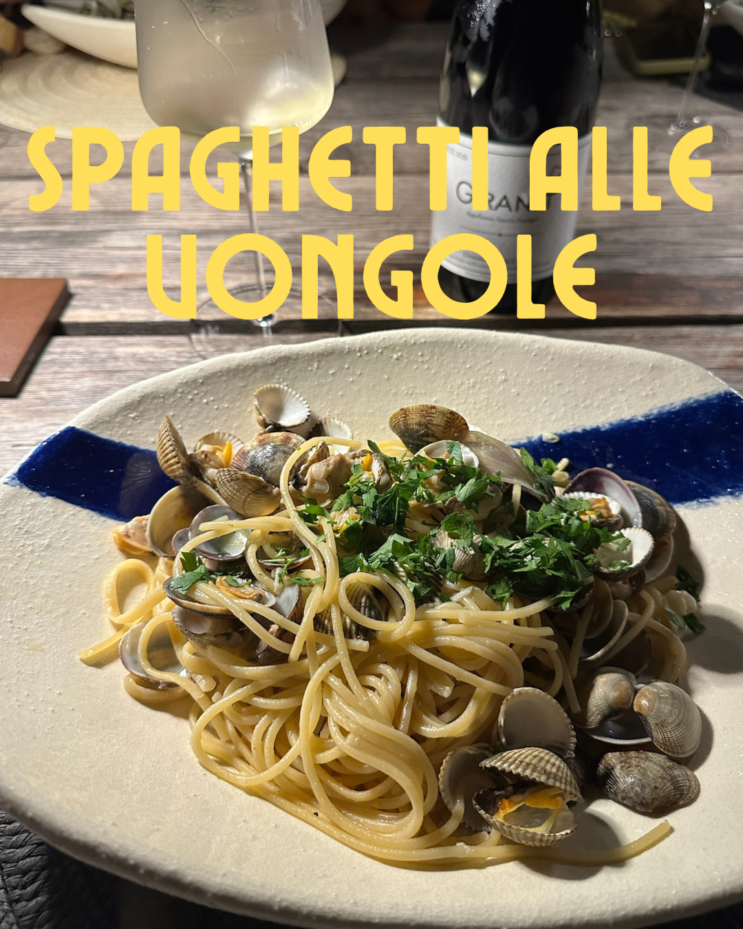 Assiette de spaghetti alle vongole, pâtes aux palourdes parfumées à l’ail et au persil, recette italienne savoureuse signée maison Dantard